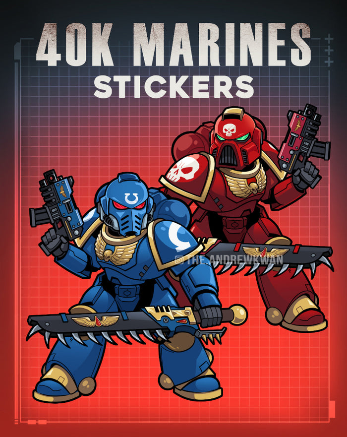 40K Marines Stickers