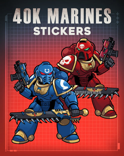 40K Marines Stickers