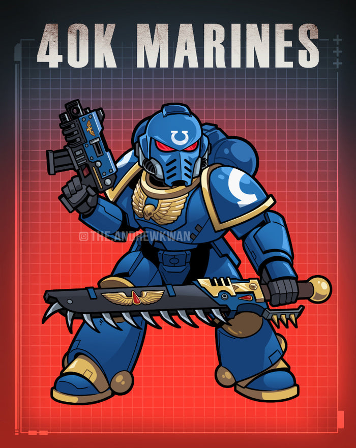 40K Marines Stickers