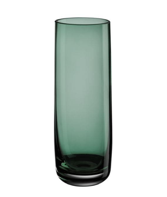 AJANA GREEN VĀZE D8CM, H22CM, STIKLS