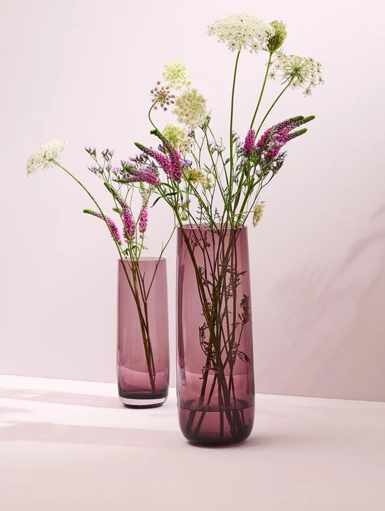 AJANA VĀZE D10.5CM, H29CM, VIOLETA, STIKLS