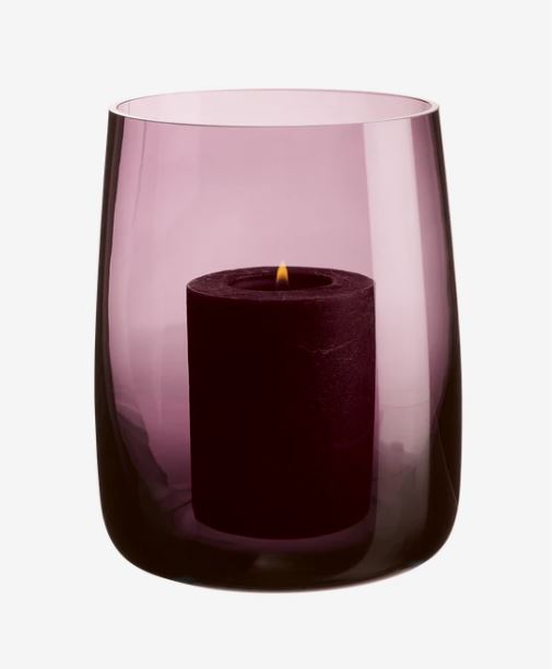 AJANA VĀZE/SVEČTURIS D14.5CM, H18CM, VIOLETA, STIKLS