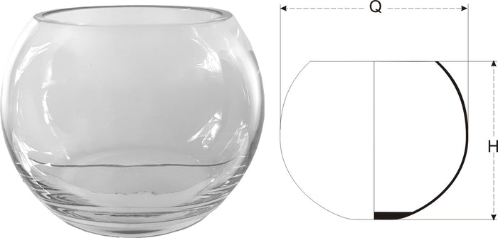 AKVĀRIJS H16CM, D20CM, STIKLA