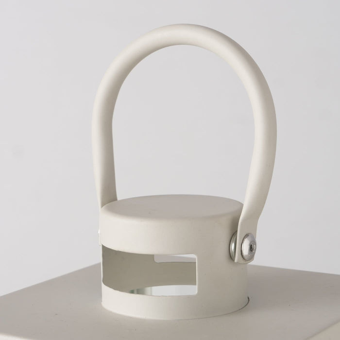 ARANA SVEČTURIS-LATERNA H18.2CM/11.5X11.5CM, BALTS, METĀLS/STIKLS (2054960)