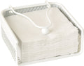 BASICS SALVEŠU TURĒTĀJS 15 X 14 X H 6 CM, BALTS METĀLA