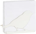 BIRD SILHOUETTE SALVEŠU TURĒTĀJS 17X4  H 11,5 CM, METĀLS, BALTS