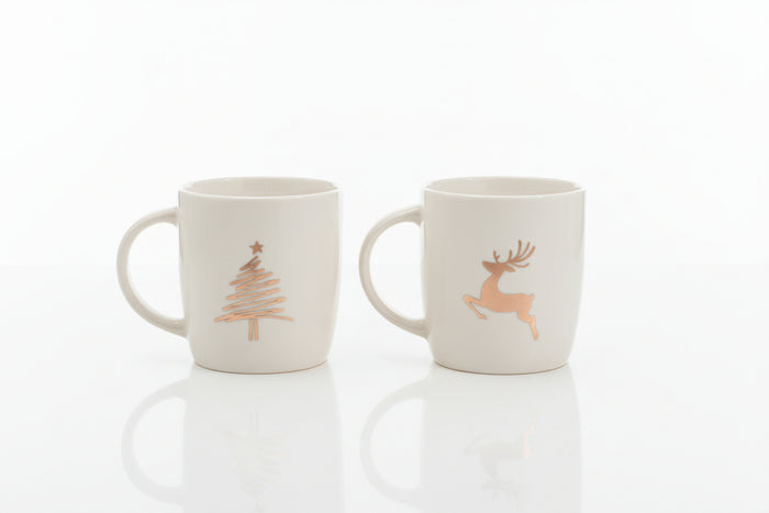 BRILLY KRŪZE 320ML 2 VEIDI, BALTA/ZELTA DEKORS, PORCELĀNS
