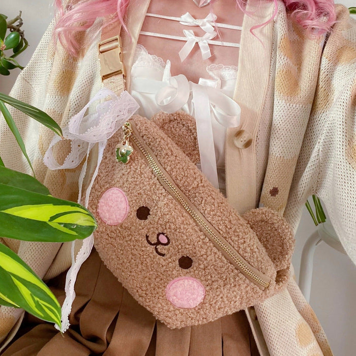 Brown Strawbeary Fanny Pack ♡