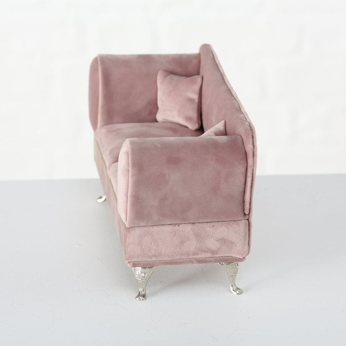 CANAPE ROTASLIETU KASTĪTE, H12CM, ROZĀ, AUDUMS