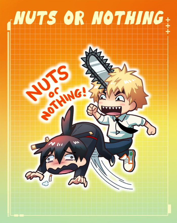 Chainsaw Nuts or Nothing Sticker