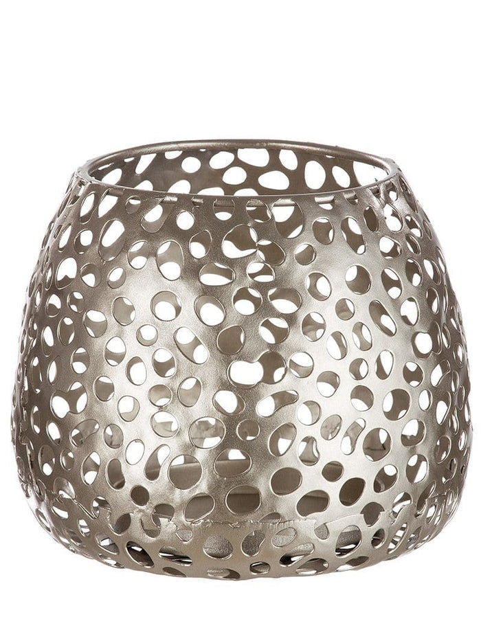 CHICO SVEČTURIS H12CM, D14CM, SUDRABA KR., METĀLS
