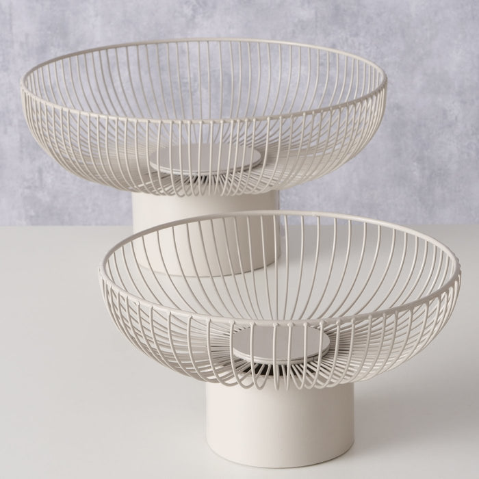 CINDY DEKORATĪVĀ BĻODA D38CM/H20CM, UZ PAAUGSTINĀJUMA, BĒŠA, METĀLS