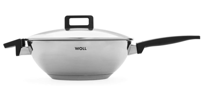 CONCEPT NERŪŠĒJOŠĀ TĒRAUDA WOK PANNA AR VĀKU, 30CM, INDUKCIJAI