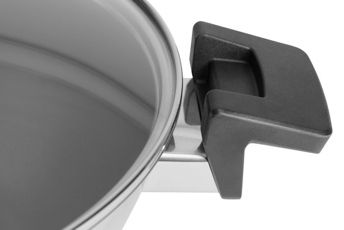 CONCEPT NERŪŠĒJOŠĀ TĒRAUDA WOK PANNA AR VĀKU, 30CM, INDUKCIJAI