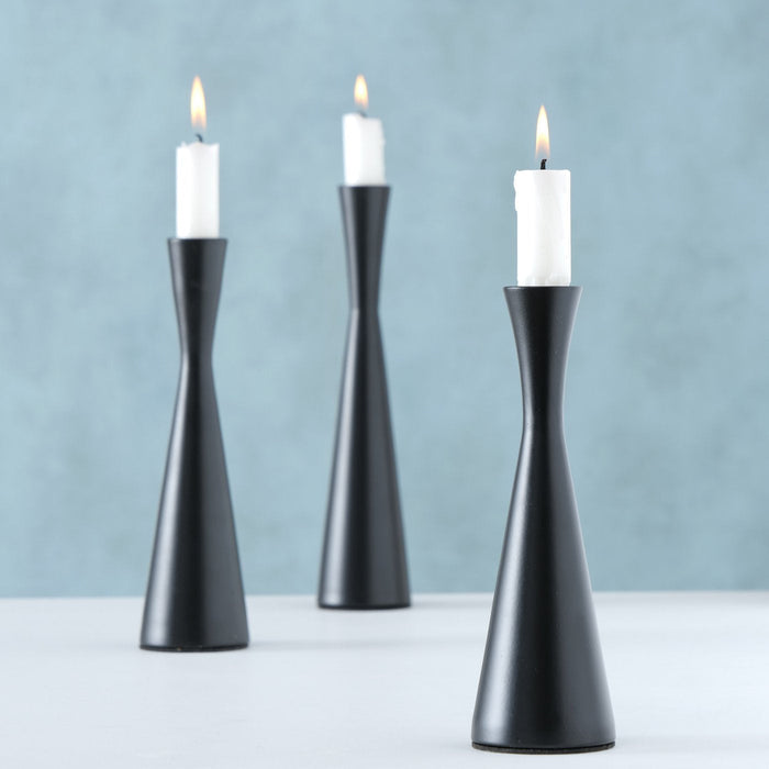 CONE SVEČTURIS 20CM, MELNS, ALUMĪNIJS (2016602)