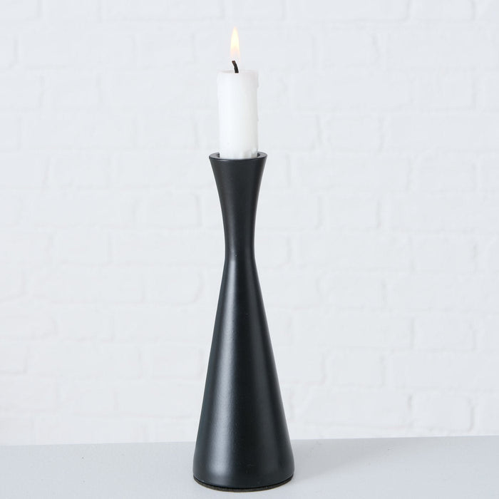 CONE SVEČTURIS 23CM, MELNS, ALUMĪNIJS (2016602)