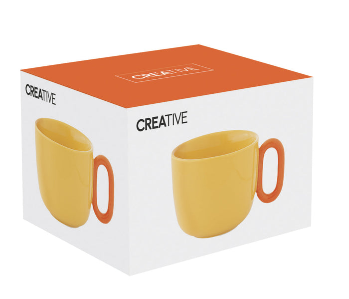 CREATIVE COLOURED KRŪZE 400ML, DZELTENA, PORCELĀNS