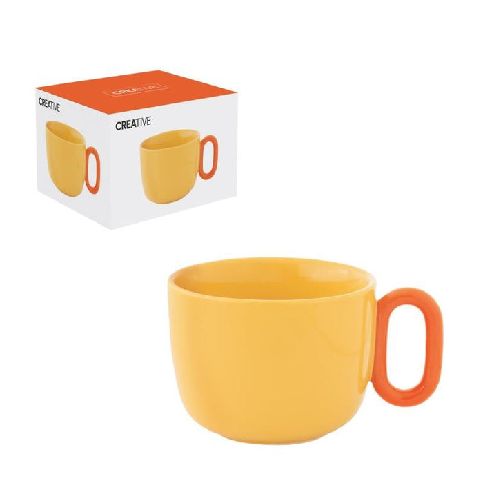 CREATIVE COLOURED KRŪZE 400ML, DZELTENA, PORCELĀNS