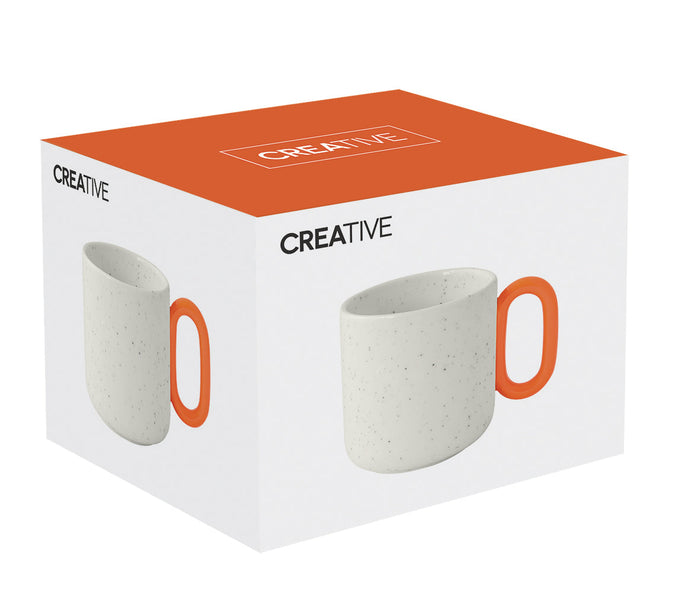 CREATIVE WHITE KRŪZE 350ML, ORANŽS ROKTURIS, PORCELĀNS