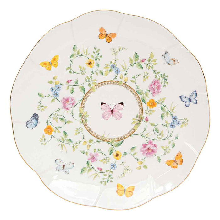 DANCING BUTTERFLIES ŠĶĪVIS D21CM, BALTS, PORCELĀNS