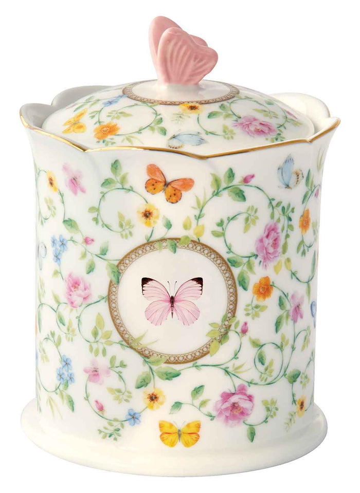 DANCING BUTTERFLIES UZGLABĀŠANAS TRAUKS H18CM, BALTS, PORCELĀNS, DĀVANU KASTĒ