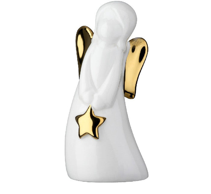 DEKORATĪVA FIGŪRA-EŅĢELIS LILY H12.5CM, BALTS, PORCELĀNS