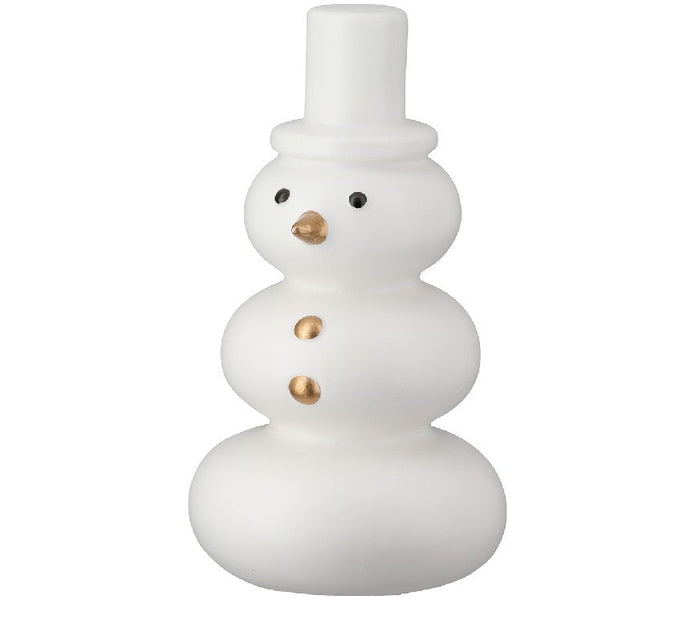 DEKORATĪVA FIGŪRA-SNIEGAVĪRS FREDDY H11CM, BALTS, KERAMIKA