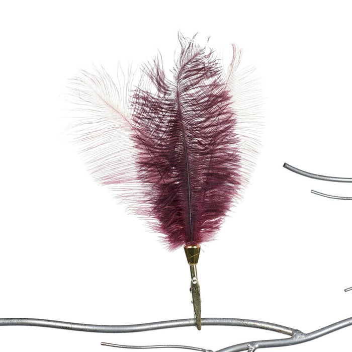 DEKORS - PUTNA SPALVAS 24.5CM, PIESPRAUŽAMS, BORDO / ROZĀ, PC