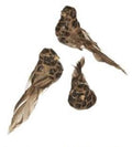 DEKORS - PUTNS LEOPARDA KRĀSOJUMĀ 14CM 3 VEIDI, BRŪNS, PUTUPLASTS, TEKSTILS, SPALVAS