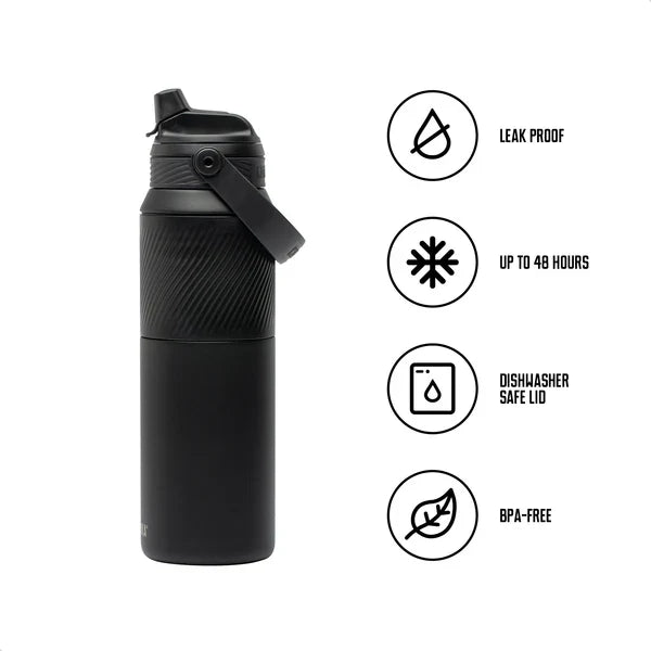DUPLA INSULATED 2 IN 1,ŪDENS PUDELE 1L, AR,SILIKONA JOSLU, MELNA,,NER.TĒR.
