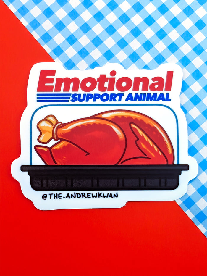 Emotional Support Roast Chicken Sticker