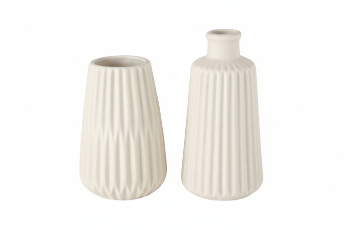 ESKO VĀZE H17CM, DIVI VEIDI, BĒŠA, PORCELĀNS