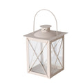 FAROL LATERNA SVECEI IEKŠTELPĀM H21CM, 14X14CM, BĒŠA, METĀLS/STIKLS