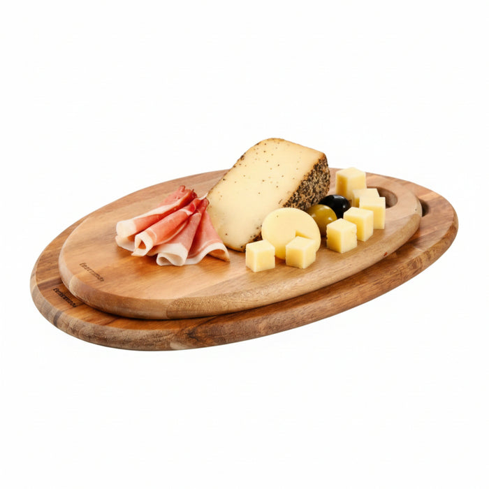 FEELWOOD OVĀLS DĒLĪTIS GRIEŠANAI/SERVĒŠANAI 32X21CM, AKĀCIJAS KOKS