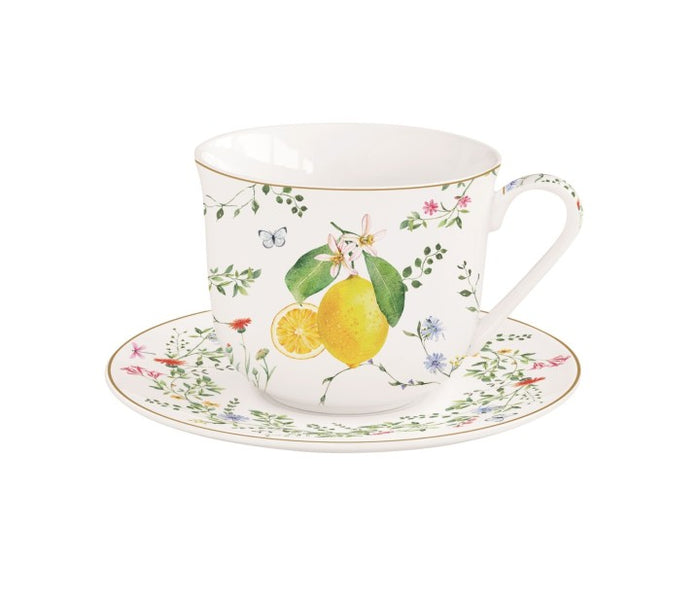 FLEURS ET CITRONS BROKASTU TASE 370ML, AR APAKŠTASI PORCELĀNS