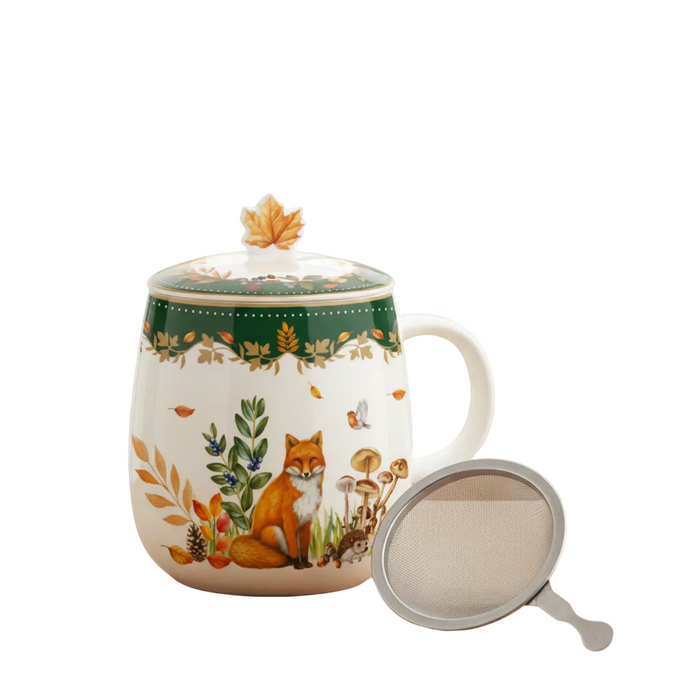 FOREST DREAM KRŪZE AR METĀLA SIETIŅU 450ML, PORCELĀNS, DĀVANU KASTĒ