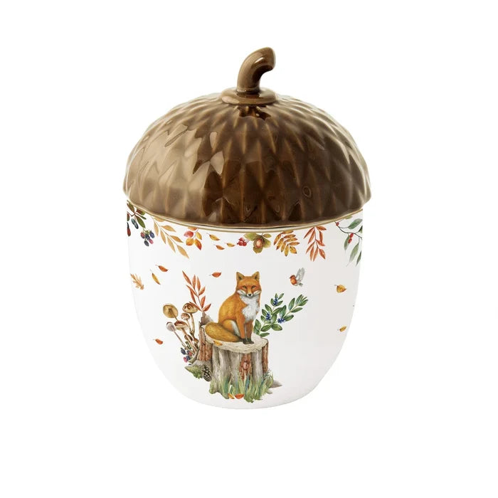 FOREST DREAM UZGLABĀŠANAS BURKA  AR VĀKU D 14, H 20 CM, PORCELĀNS