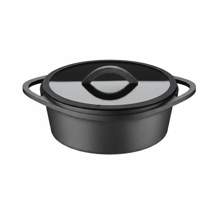 FUSIONI KATLS AR VĀKU 28CM, 6,2L, MELNS