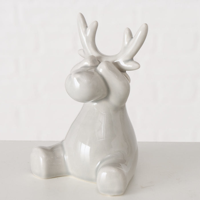 GILLIAN DEKORATĪVA FIGŪRA SĒDOŠS BRIEDIS H12CM 3 VEIDI, G.PELĒKS, PORCELĀNS