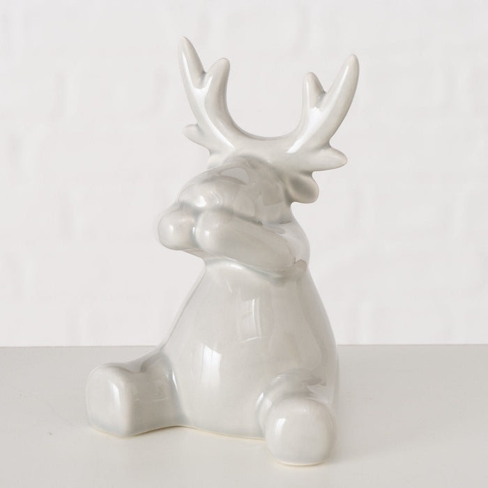 GILLIAN DEKORATĪVA FIGŪRA SĒDOŠS BRIEDIS H12CM 3 VEIDI, G.PELĒKS, PORCELĀNS