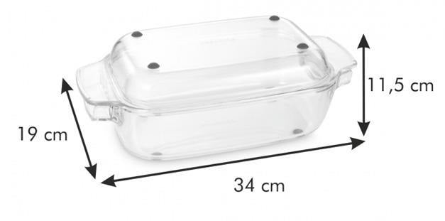 GRANDCHEF CEPAMTRAUKS AR VĀKU 34x19CM, STIKLA