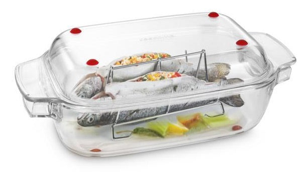 GRANDCHEF CEPAMTRAUKS AR VĀKU 34x19CM, STIKLA