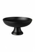 GRANDE BĻODA UZ KĀJAS, D.21CM, H.9,5CM, MELNA, KERAMIKA