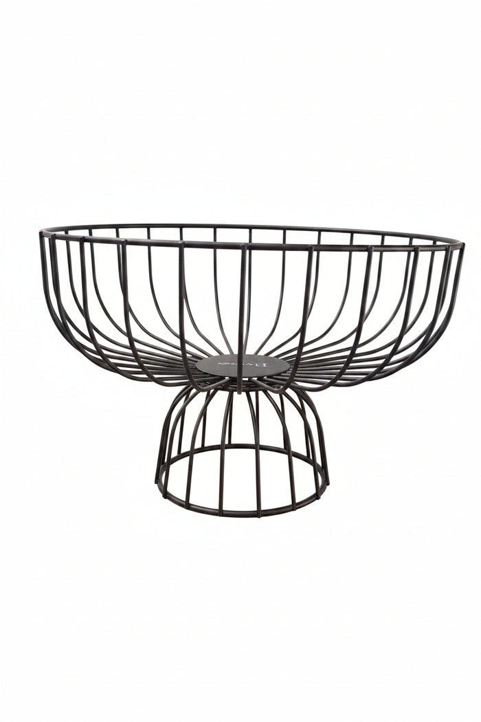 GROZS AUGĻIEM UZ KĀJAS, 28 CM, MELNS METĀLS