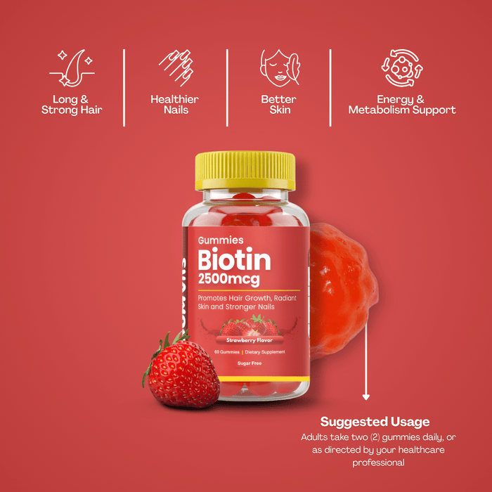 Gumvits Biotin 2500mcg Gummies, 60 Ct