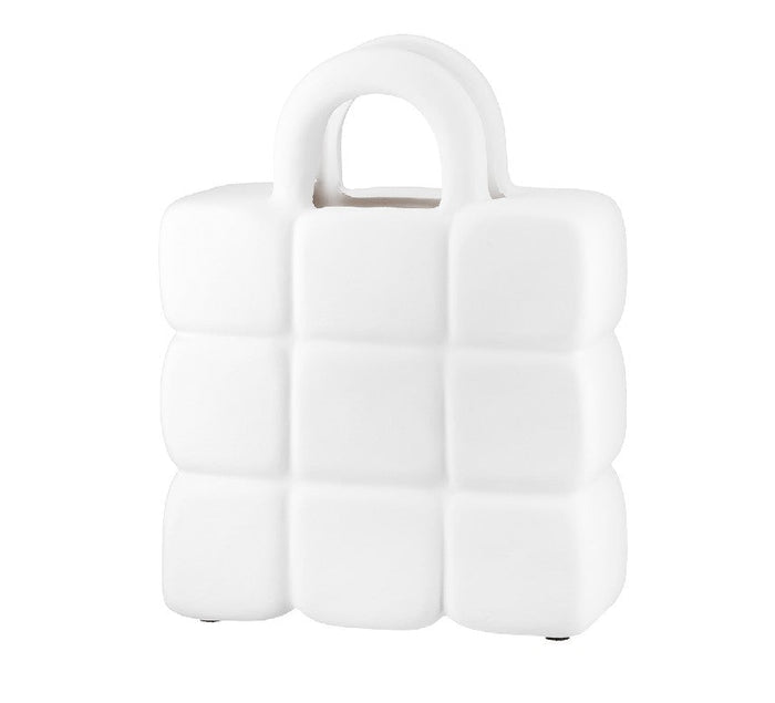 HANDTASCHE VĀZE 10x19x26CM 2 VEIDI, MELNA/BALTA, KERAMIKA