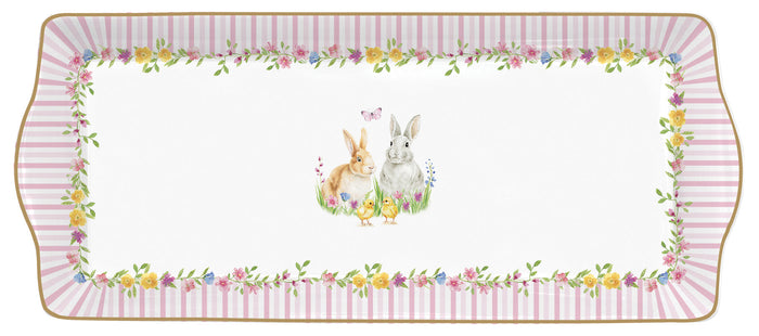 HAPPY EASTER ŠĶĪVIS SERVĒŠANAI 35X15CM, PORCELĀNS
