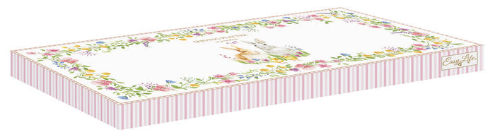 HAPPY EASTER ŠĶĪVIS SERVĒŠANAI 35X15CM, PORCELĀNS
