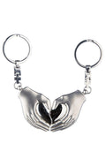 HEART HANDS ATSLĒGU PIEKARIŅŠ 8X9.5CM, SUDRABA KR., METĀLS