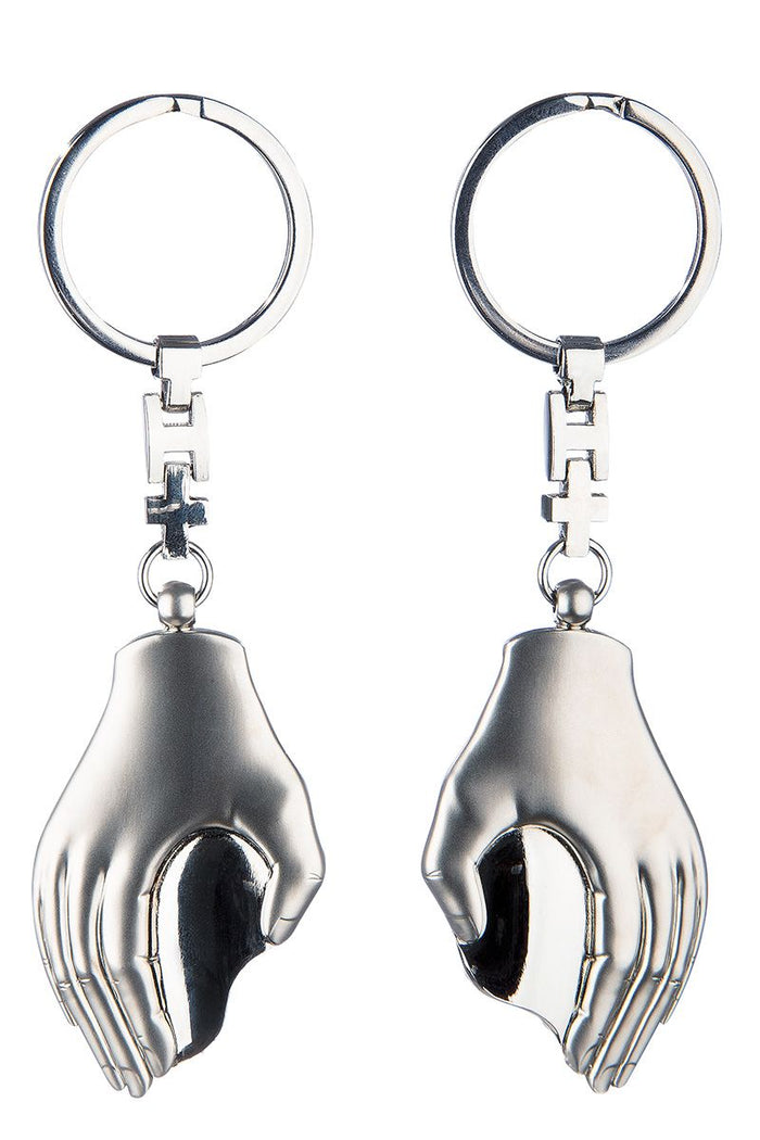 HEART HANDS ATSLĒGU PIEKARIŅŠ 8X9.5CM, SUDRABA KR., METĀLS